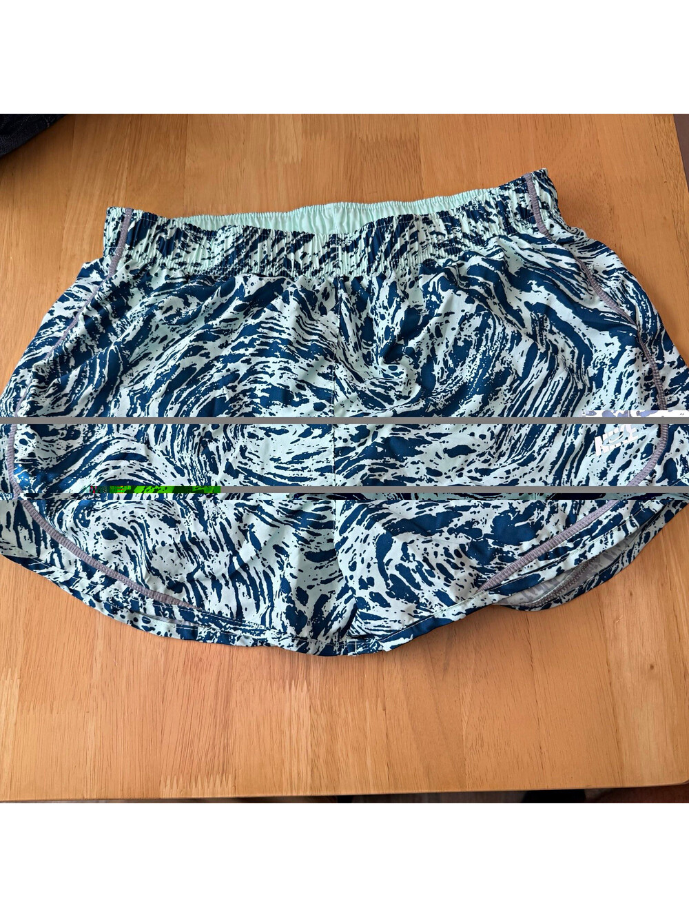 Nike Dri-FIT Women’s Running Shorts Blue/White Abstract Pattern